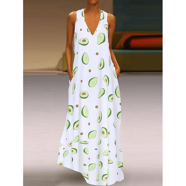 Women Cotton Linen Maxi Dress Casual Tank Top Sleeveless Swing Retro Floral Print Loose Beach Long Dresses with Pockets 